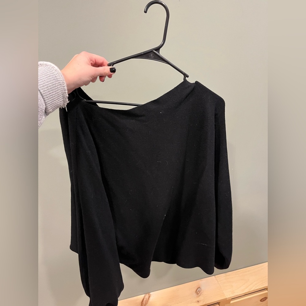 Off the shoulder black sweater